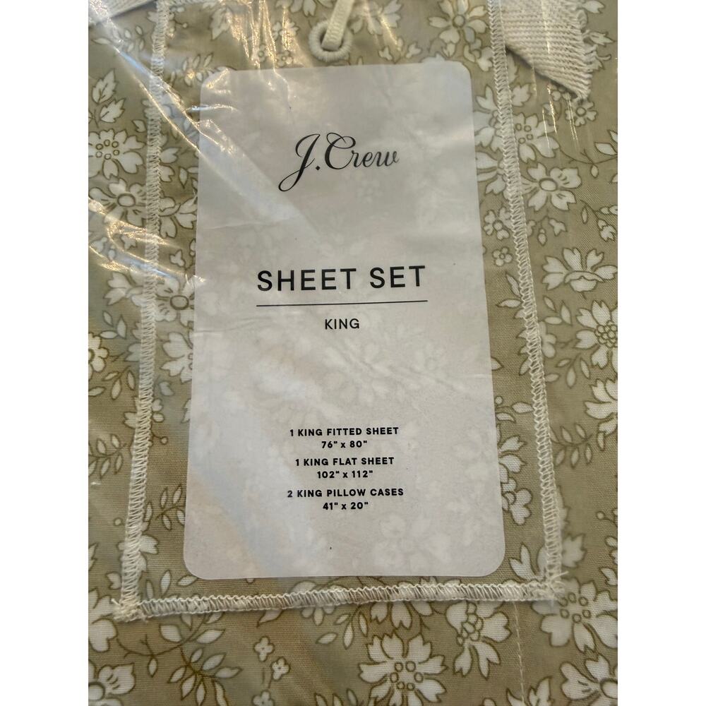 J Crew Limited-Edition King Sheet Set in Liberty - Picture 4 of 6